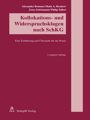 cover image of Kollokations- und Widerspruchsklagen nach SchKG